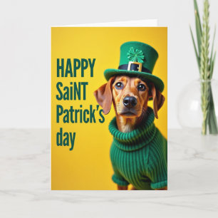 Lucky Dog Saint Patricks Day Card