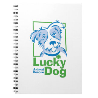 Lucky Dog Spiral Notebook (6.5" x 8.75")