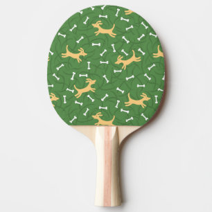 lucky dogs with bones background ping pong paddle
