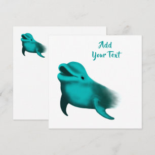 Lucky Dolphin - Add Your Text Holiday Card