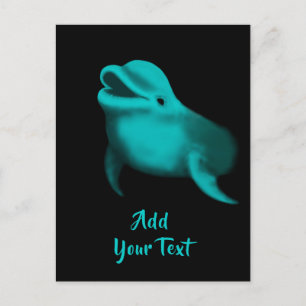 Lucky Dolphin - Add Your Text Holiday Postcard