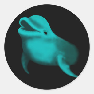 Lucky Dolphin Classic Round Sticker