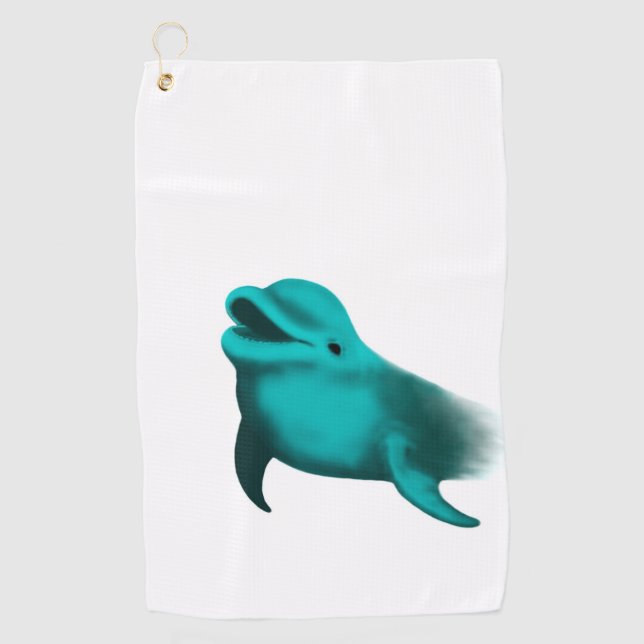 Lucky Dolphin Golf Towel (Front)