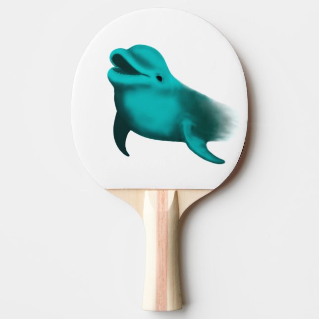 Lucky Dolphin Ping Pong Paddle (Front)