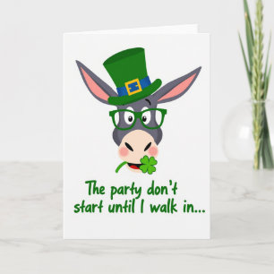 Lucky Donkey St Patricks Day Card