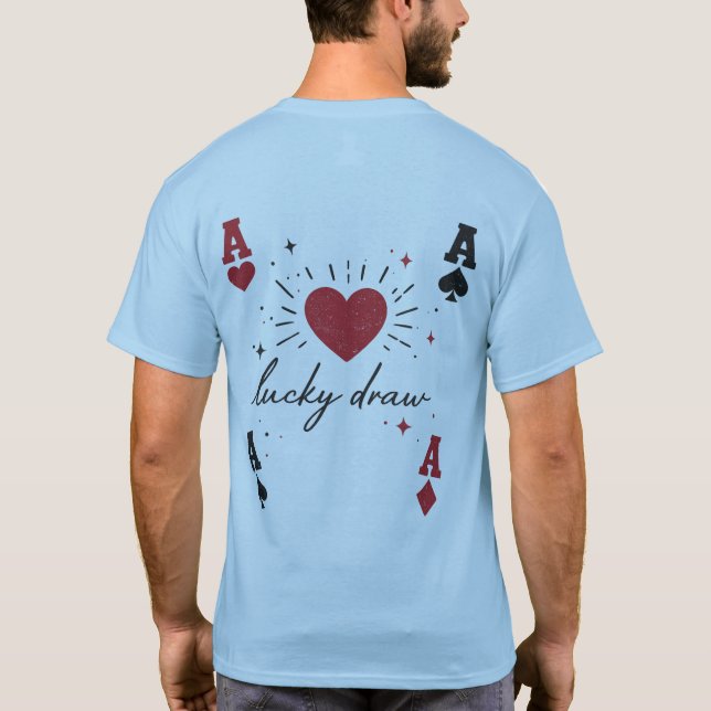 Lucky Draw Back Print T-Shirt  (Back)