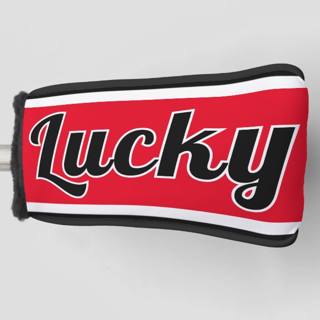 Lucky Driver Golf Club Head Cover (Front)