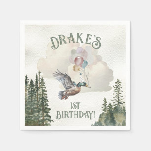 Lucky Duck 1st Birthday Party  Napkin