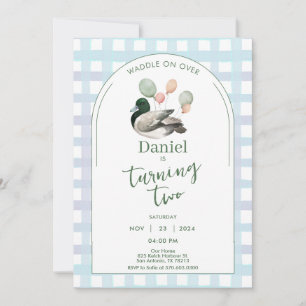 Lucky Duck Birthday Invitation for Any Age
