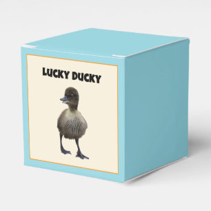 Lucky Duck Funny Cute Duckling Bird Photo Art Favor Box