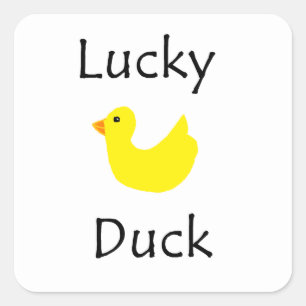 Lucky Duck Square Sticker