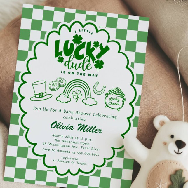 Lucky Dude Baby Shower Invitation (Créateur téléchargé)