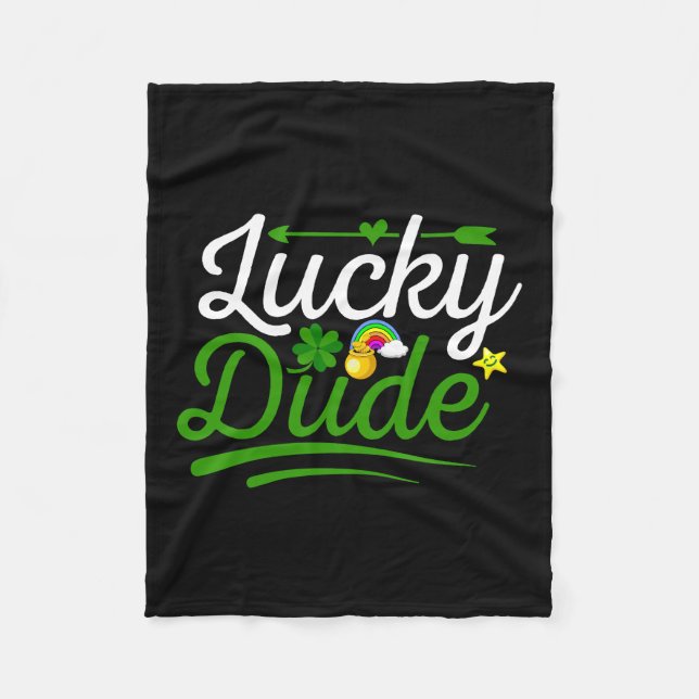 Lucky Dude Fleece Blanket (Front)