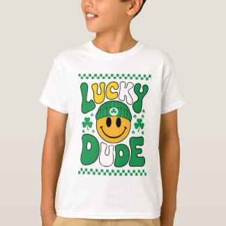Lucky Dude Smile Face St. Patrick’s Day T-Shirt