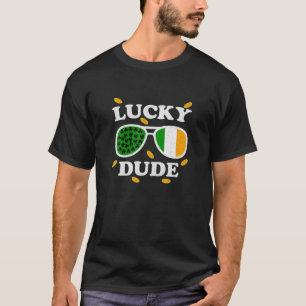 Lucky Dude St Patrick's Day Sunglasses With Shamro T-Shirt