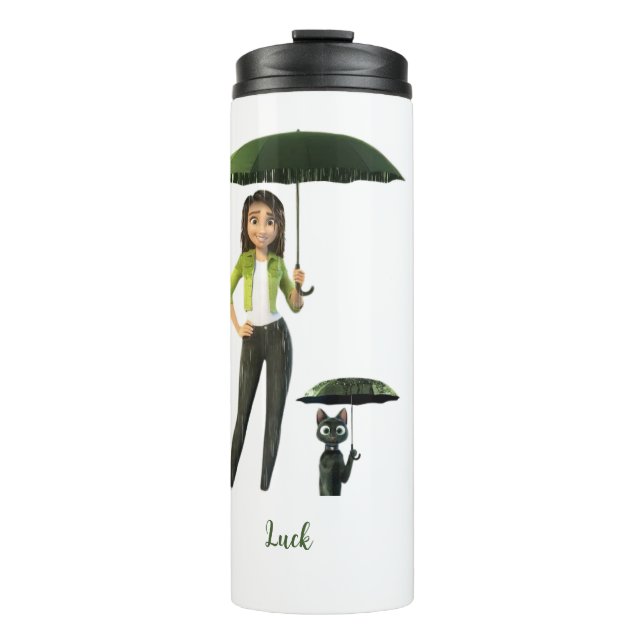 Lucky Duo Water Bottle – Fortune & Friendship Insp (Front)