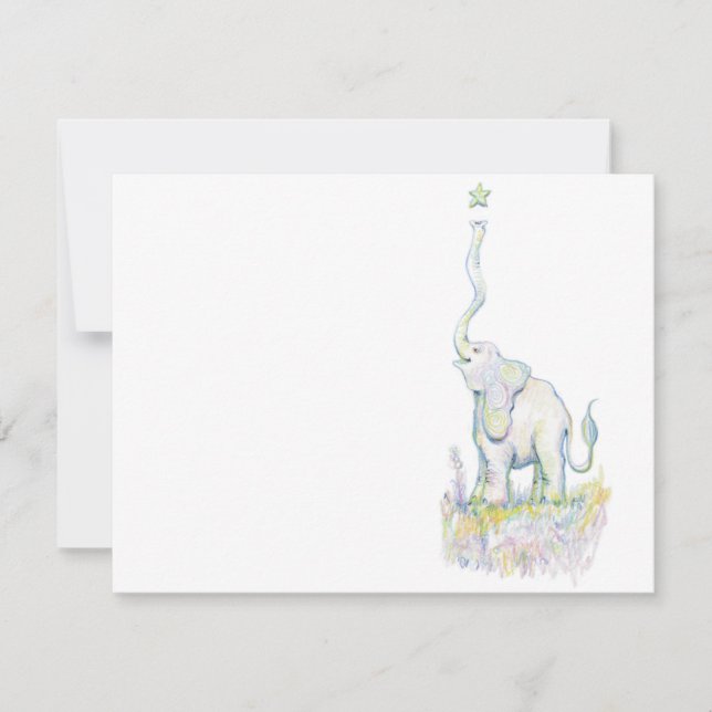 Lucky Elephant Invitation (Front)