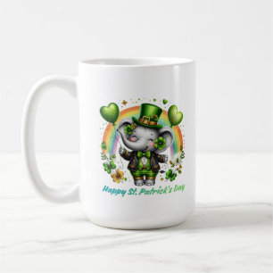 Lucky Elephant Rainbow Charm Coffee Mug