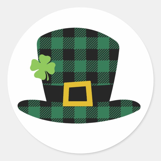 Lucky – Embrace the Luck of the Irish Classic Round Sticker (Front)