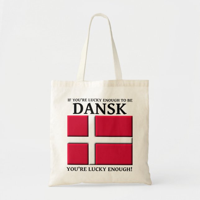 Lucky Enough To Be Dansk Danish Bag Tote (Front)