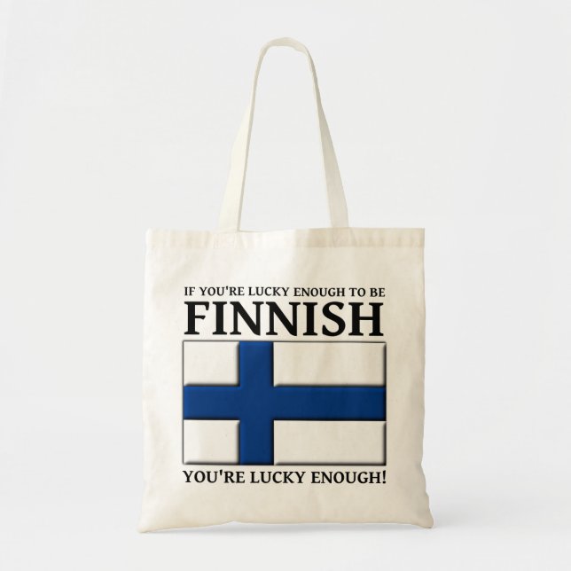 Lucky Enough To Be Finnish Bag Tote (Front)