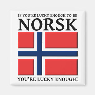 Lucky Enough To Be Norsk Magnet