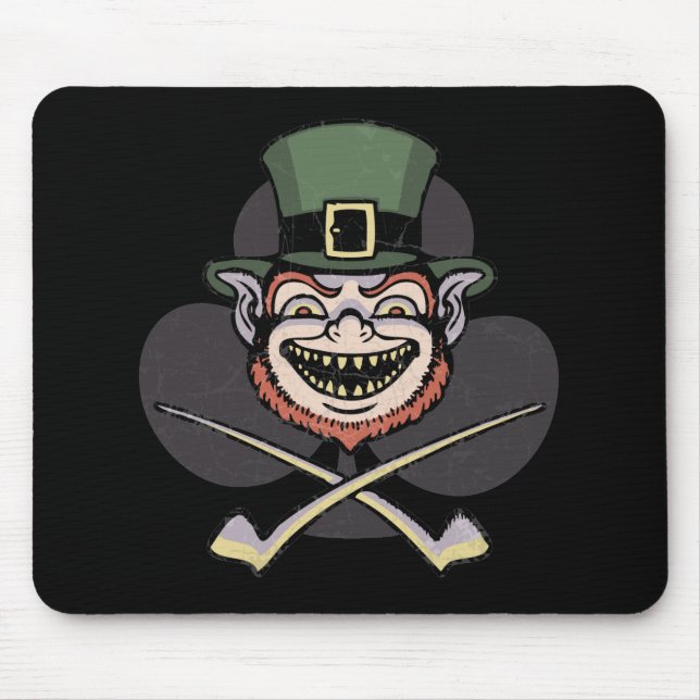 Lucky Evil Leprechaun Mouse Pad (Front)