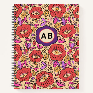 Lucky Eye Floral Pattern Notebook
