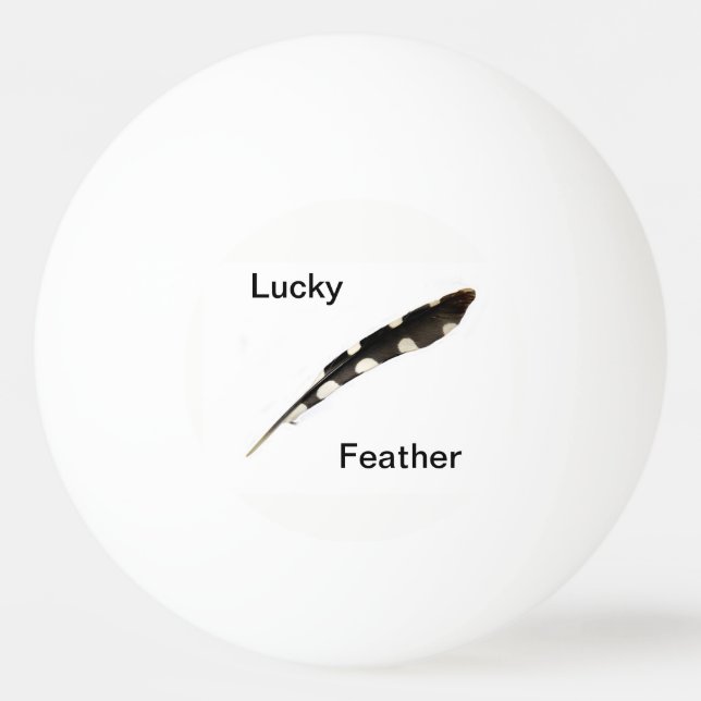 Lucky Feather Ping Pong Ball (Front)