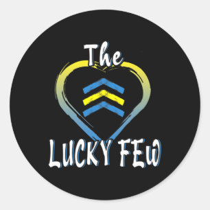 Lucky Few Heart 21 World Down Syndrome Awareness D Classic Round Sticker