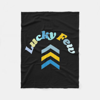 Lucky Few T21 Down Syndrome Awareness Yellow Blue  Fleece Blanket