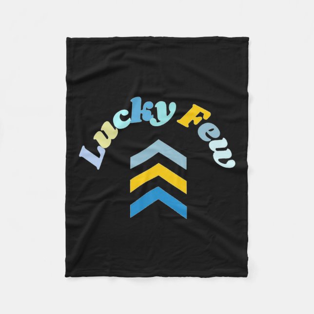 Lucky Few T21 Down Syndrome Awareness Yellow Blue  Fleece Blanket (Front)