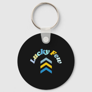 Lucky Few T21 Down Syndrome Awareness Yellow Blue  Keychain