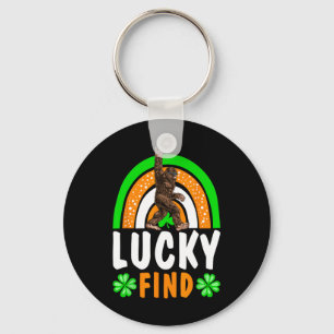 Lucky Find Bigfoot Happy St Patricks Day Shirt Fun Keychain