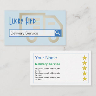 "Lucky Find" Delivery Service Business Cards