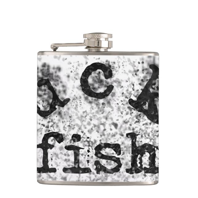Lucky Fish Hip Flask (Front)