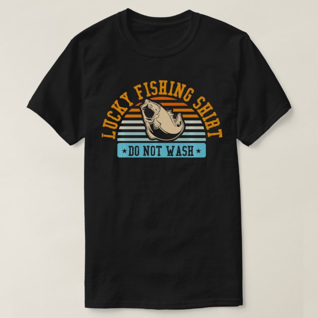 Lucky Fishing  Boat Angler Wave Sea Anchor Fish Fi T-Shirt (Design Front)
