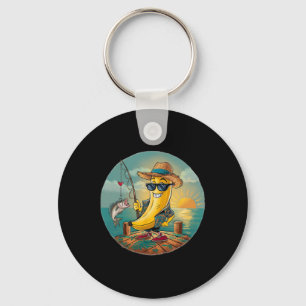 Lucky Fishing Funny Banana Humour Keychain