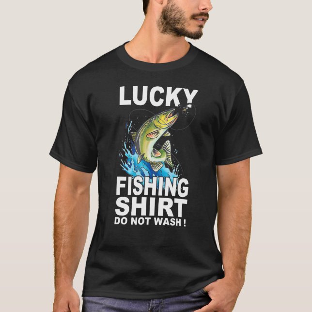 Lucky Fishing funny T-Shirt (Front)