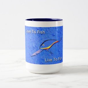 Lucky Fishing Lure Two-Tone Coffee Mug