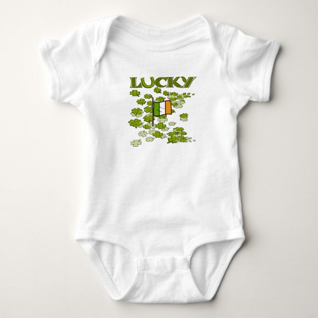 Lucky Flag Baby Bodysuit (Front)