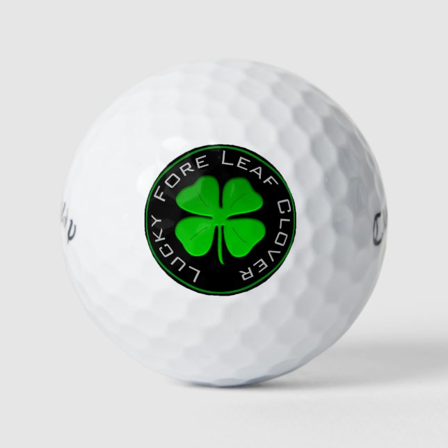 Lucky Fore Leaf Clover Golf Balls (Front)