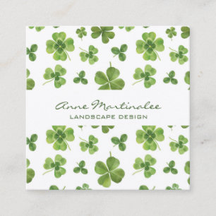 Lucky Four Leaf Carré Carte de visite