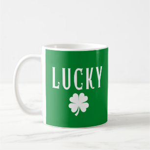 Lucky Four Leaf Clover Both Side  St Patrick's  Coffee Mug
