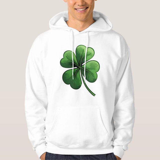 Lucky Four-Leaf Clover Hoodie (Front)