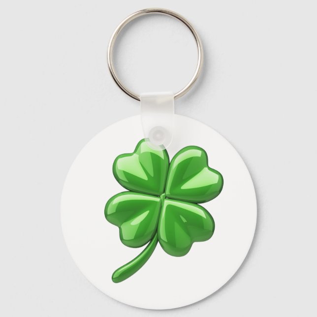 Lucky four leaf clover keychain (Front)