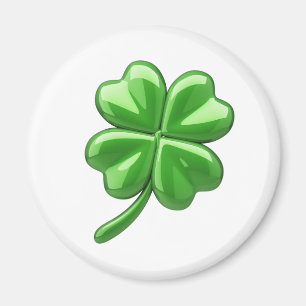 Lucky four leaf clover magnet
