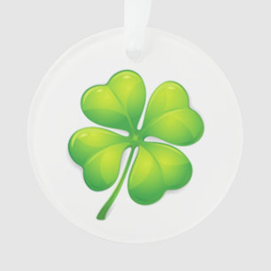 Lucky four leaf clover ornament