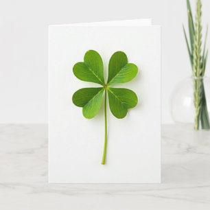 Lucky Four Leaf Clover Photo Card