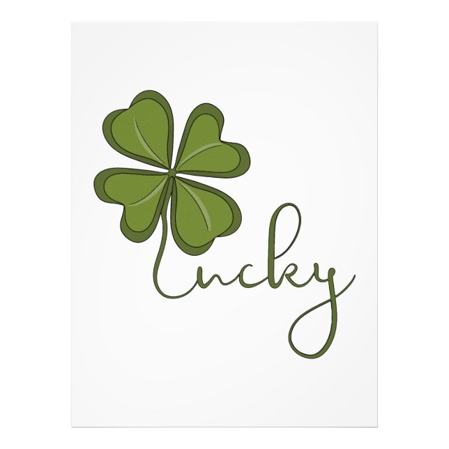 Lucky Four Leaf Clover Photo Print (Front)